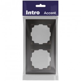 Рамка 2-м СП Accent 6-502-05 антрацит Intro Б0063760