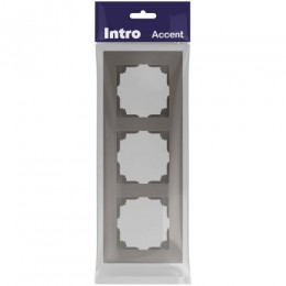 Рамка 3-м СП Accent 6-503-09 титан Intro Б0063793