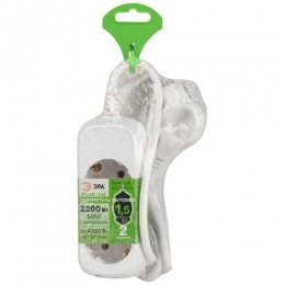 Удлинитель электрический UDL-10-215-E Greenline 2 розетки с заземлением 1.5м ПВС 3х0.75кв.мм Эра Б0064978