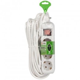 Удлинитель электрический UDL-16-370-ES Greenline 3 розетки с заземлением с выключателем 7м ПВС 3х1кв.мм Эра Б0065012