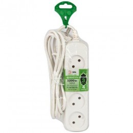Удлинитель электрический UDL-10-430 Greenline 4 розетки без заземления 3м ПВС 2х0.75кв.мм Эра Б0065050