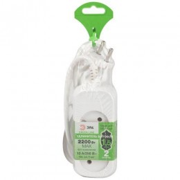 Удлинитель электрический UDL-10-215 Greenline 2 розетки без заземления 1.5м ПВС 2х0.75кв.мм Эра Б0065055