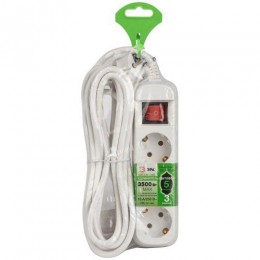 Удлинитель электрический UDL-16-350-ES Greenline 3 розетки с заземлением с выключателем 5м ПВС 3х1кв.мм Эра Б0065066