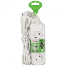 Удлинитель электрический UDL-6-350 Greenline 3 розетки без заземления 5м ШВВП 2х0.75кв.мм Эра Б0065070