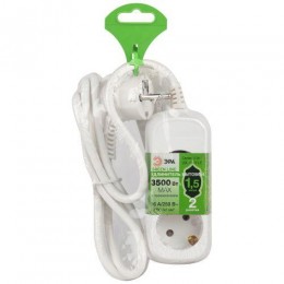 Удлинитель электрический UDL-16-215-E Greenline 2 розетки с заземлением 1.5м ПВС 3х1кв.мм Эра Б0065079