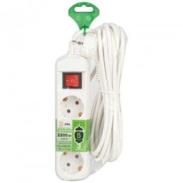 Удлинитель электрический UDL-10-350-ES Greenline 3 розетки с заземлением с выключателем 5м ПВС 3х0.75кв.мм Эра Б0065080