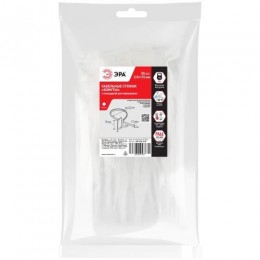 Хомут кабельный 2.5х110 с площадкой для маркировки 21х10 NO-225-318 бел. (уп.50шт) Эра Б0066059