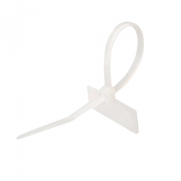 Хомут кабельный 2.5х110 с площадкой для маркировки 21х10 NO-225-318 бел. (уп.50шт) Эра Б0066059