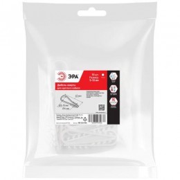 Дюбель-хомут 5-10мм для круглого кабеля NO-224-556 бел. (уп.10шт) Эра Б0066270