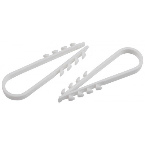 Дюбель-хомут 5-10мм для круглого кабеля NO-224-222 бел. (уп.100шт) ЭраБ0066284