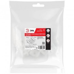 Площадка под хомуты 22х16мм с монтажным отверст. М4 NO-225-313 бел. (уп.10шт) Эра Б0066687