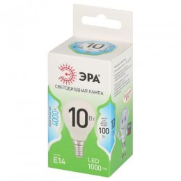 Лампа светодиодная GREEN LINE P45-10W-840-E14 GL 10Вт шар 4000К яркий свет бел. E14 Эра Б0067021