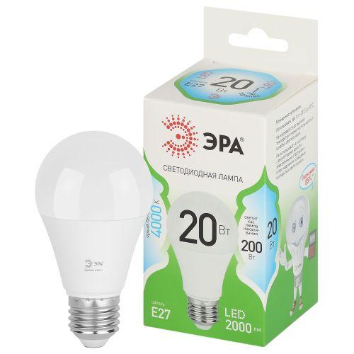 Лампа светодиодная GREEN LINE A60-20W-840-E27 GL 20Вт груша 4000К яркий свет бел. E27 Эра Б0067116