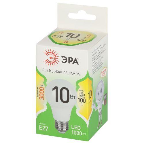 Лампа светодиодная GREEN LINE A60-10W-830-E27 GL 10Вт груша 3000К свет тепл. E27 Эра Б0067118