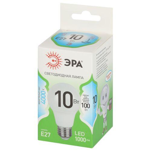 Лампа светодиодная GREEN LINE A60-10W-840-E27 GL 10Вт груша 4000К яркий свет бел. E27 Эра Б0067135