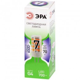 Лампа светодиодная GREEN LINE LED G4-JC-7W-865-12V GL G4 7Вт капсула 6500К холод. бел. Эра Б0067194