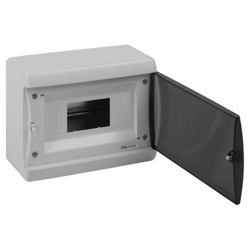 Корпус пластиковый навесной ЩРН-П-8 ЭРА COMFORT IP41 прозр. крышка бел. ЭРА Б0067224