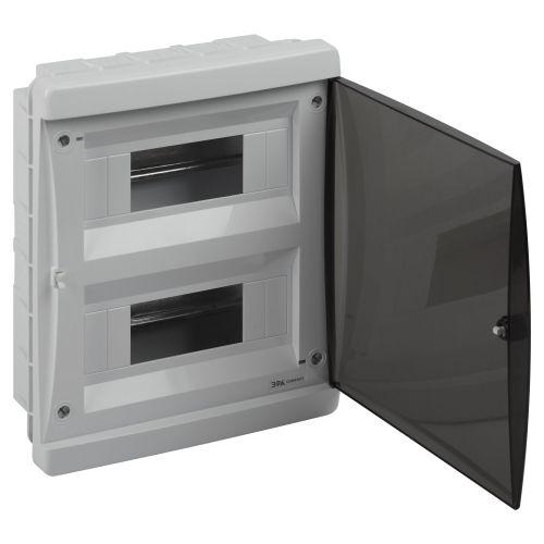 Корпус встраиваемый COMFORT ЩРВ-П-24 IP40 пластик. прозр. крышка бел. Эра Б0067230