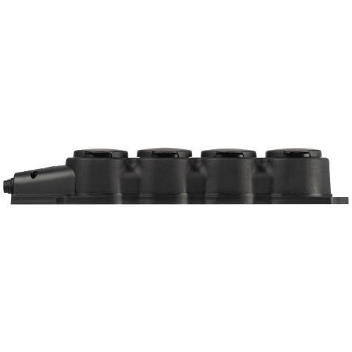 Колодка 4-м с заземл. 16A IP44 KX-4e-B-IP44 каучук. черн. Эра Б0068394