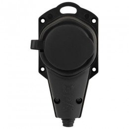 Колодка 1-м с заземл. 16A IP44 KX-1e-B-IP44 каучук. черн. Эра Б0068402