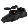 Колодка 2-м с заземл. 16A IP44 KX-2e-B-IP44 каучук. черн. Эра Б0068451