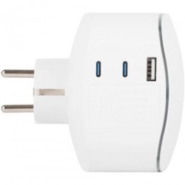 Разветвитель 3-м SP-3e-3USBAC-W + 3 USB A+C с заземл. со шторками 16А бел. Эра Б0069081