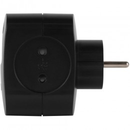 Разветвитель 4-м SP-4-3USBAC-B + 3 USB A+C со шторками 10А чер. Эра Б0069084