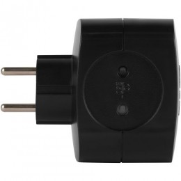 Разветвитель 4-м SP-4-3USBAC-B + 3 USB A+C со шторками 10А чер. Эра Б0069084