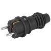 Вилка прямая VX13-B-IP44 16А IP44 с заземл. каучук черн. Эра Б0069321