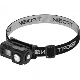 Фонарь светодиодный налобный GA-102 аккумуляторный 3Вт сенсорное управление магнит клипса 5 режимов Трофи Б0069569