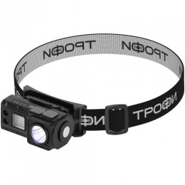 Фонарь светодиодный налобный GA-102 аккумуляторный 3Вт сенсорное управление магнит клипса 5 режимов Трофи Б0069569