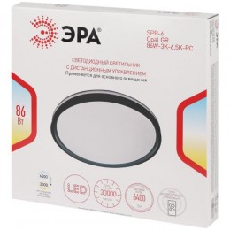 Светильник светодиодный SPB-6 Opal 86W-3K-6.5K-RC GR 86Вт 3000-6500К потолочн. с ДУ Эра Б0070182