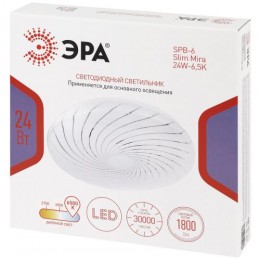 Светильник светодиодный SPB-6 Slim Mira 24W-6.5K 24Вт 6500К IP20 1800лм без ДУ Эра Б0071134