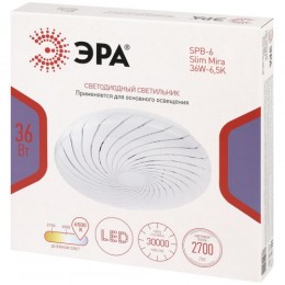 Светильник светодиодный SPB-6 Slim Mira 36W-6.5K 36Вт 6500К IP20 2700лм без ДУ Эра Б0071136