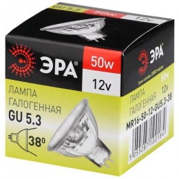 Лампа галогенная GU5.3-MR16-50W-12V-Cl ЭРА C0027358