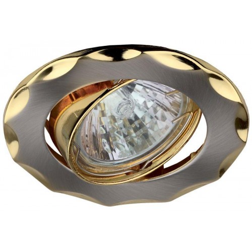 Светильник точечный KL12A SN/G 50Вт MR16 12В поворотн. литой 