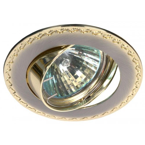 Светильник точечный KL23А SN/G 50Вт MR16 12В поворотн. литой 