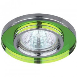 Светильник точечный DK7 CH/MIX 50Вт MR16 12В декор стекло круглое хром./мультиколор ЭРА C0043737