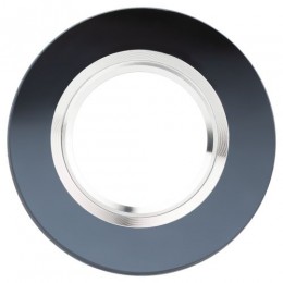 Светильник точечный DK7 CH/BK 50Вт MR16 12В декор стекло круглое хром./черн. ЭРА C0043793