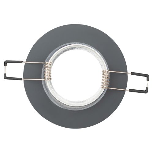 Светильник точечный DK7 CH/BK 50Вт MR16 12В декор стекло круглое хром./черн. ЭРА C0043793