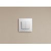 Выключатель 2-кл. СП Etika 10А IP20 250В 10AX с подсветкой/индикацией безвинтов. зажимы механизм бел. IEK 672204