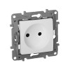 Розетка 1-м СП Etika 16А IP31 250В 2P без заземл. защ. шторки немецк. стандарт винтов. клеммы механизм бел. IEK 672234