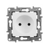 Розетка 1-м СП Etika 16А IP31 250В 2P без заземл. защ. шторки немецк. стандарт винтов. клеммы механизм бел. IEK 672234