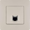 Розетка компьютерная 1-м СП Etika RJ45 кат.5E UTP механизм сл. кость Leg 672341