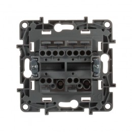 Переключатель 2-кл. СП Etika Plus 10А IP20 250В 10AX безвинтов. зажимы механизм алюм. IEK 672412