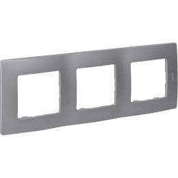 Рамка 3-м Etika алюм. IEK 672553