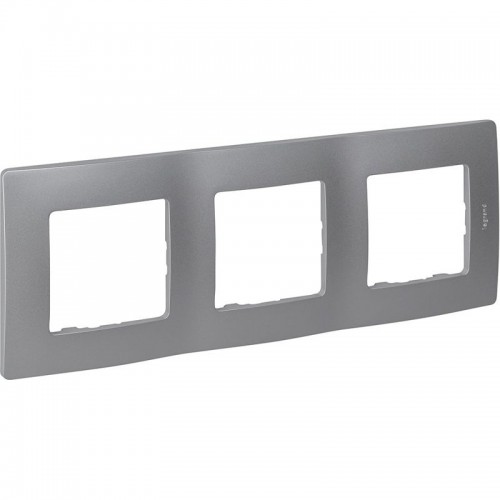 Рамка 3-м Etika алюм. IEK 672553