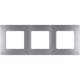 Рамка 3-м Etika алюм. IEK 672553