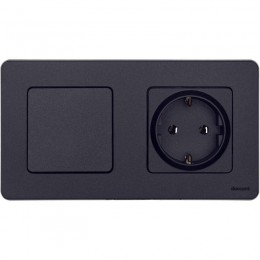 Выключатель 1-кл. Inspiria 10А IP20 250В 10AX механизм антрацит Leg 673603