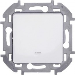 Выключатель 1-кл. Inspiria 10А IP20 250В 10AX с подсветкой/индикацией механизм бел. Leg 673610